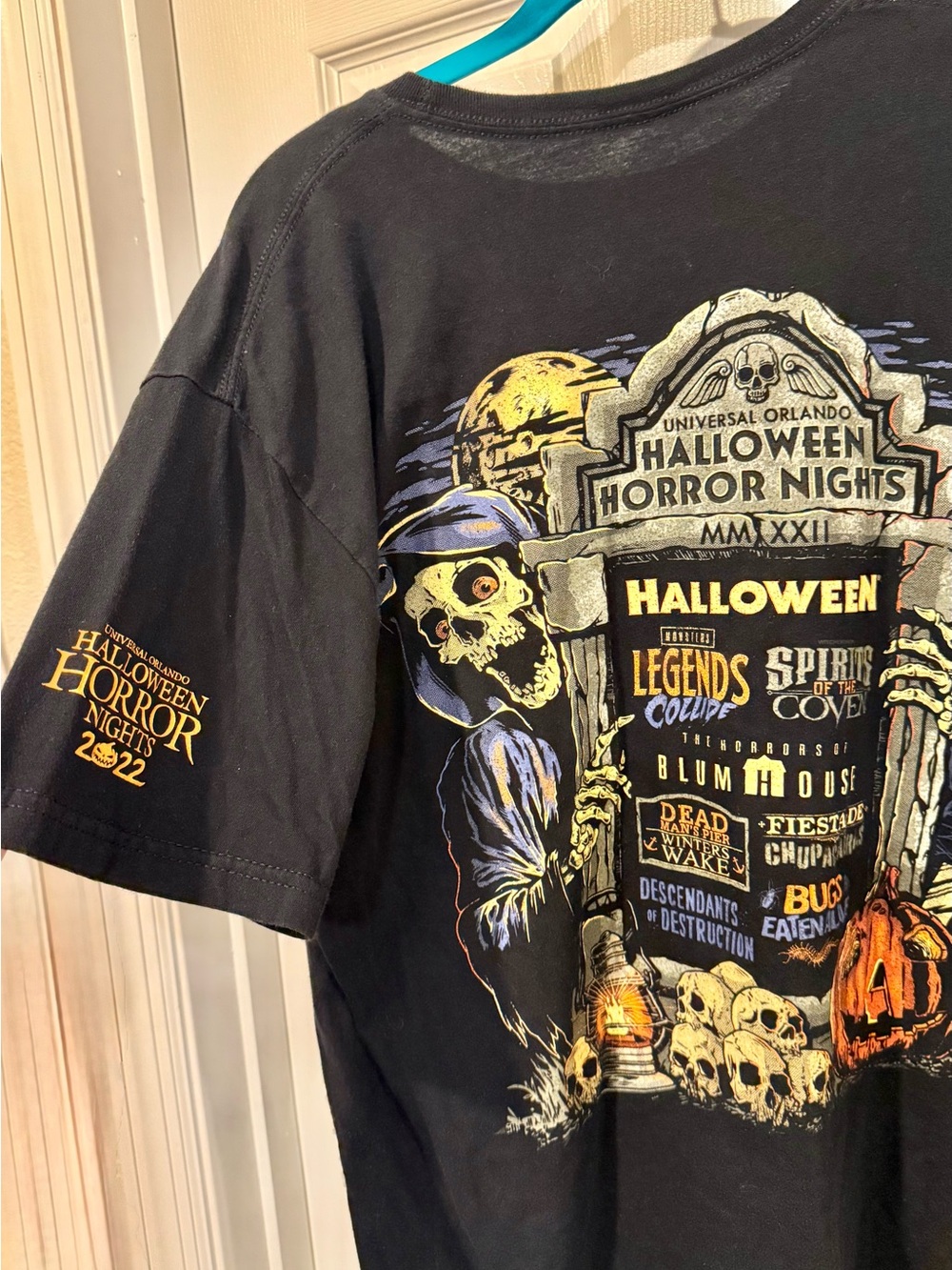 Universal Orlando HHN 2022 Grim Reaper Graphic Tee Black Size L Halloween Horror - Picture 4 of 4